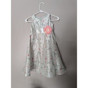 Bonnie Jean Embroidered Flower Organza Dress sz 5